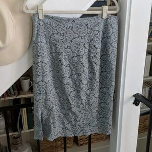 Zara Blue Lace Pencil Skirt